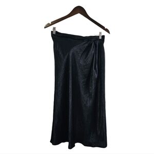 Black midi slip skirt size medium